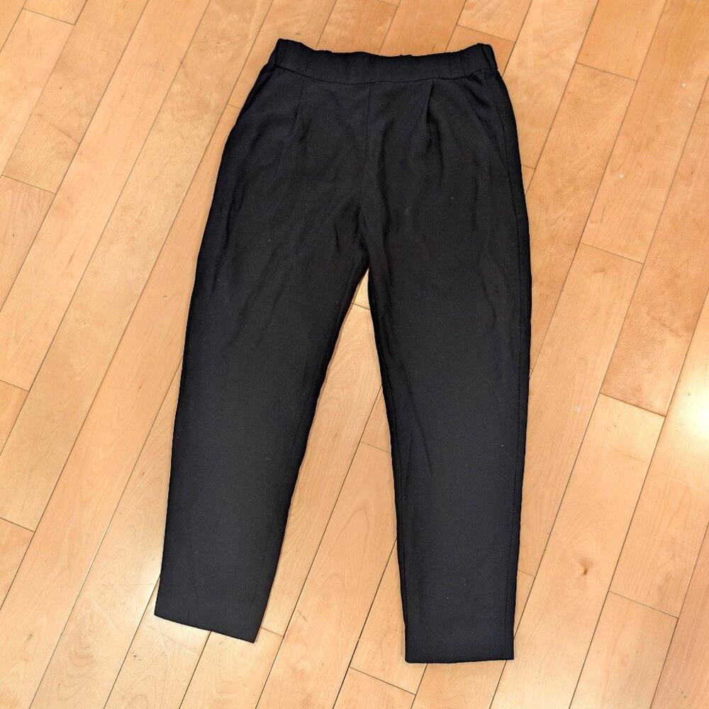 MOVING SALE Allsaints Aleida Pull On Pants Pleated Tapered Leg Size 2 Black